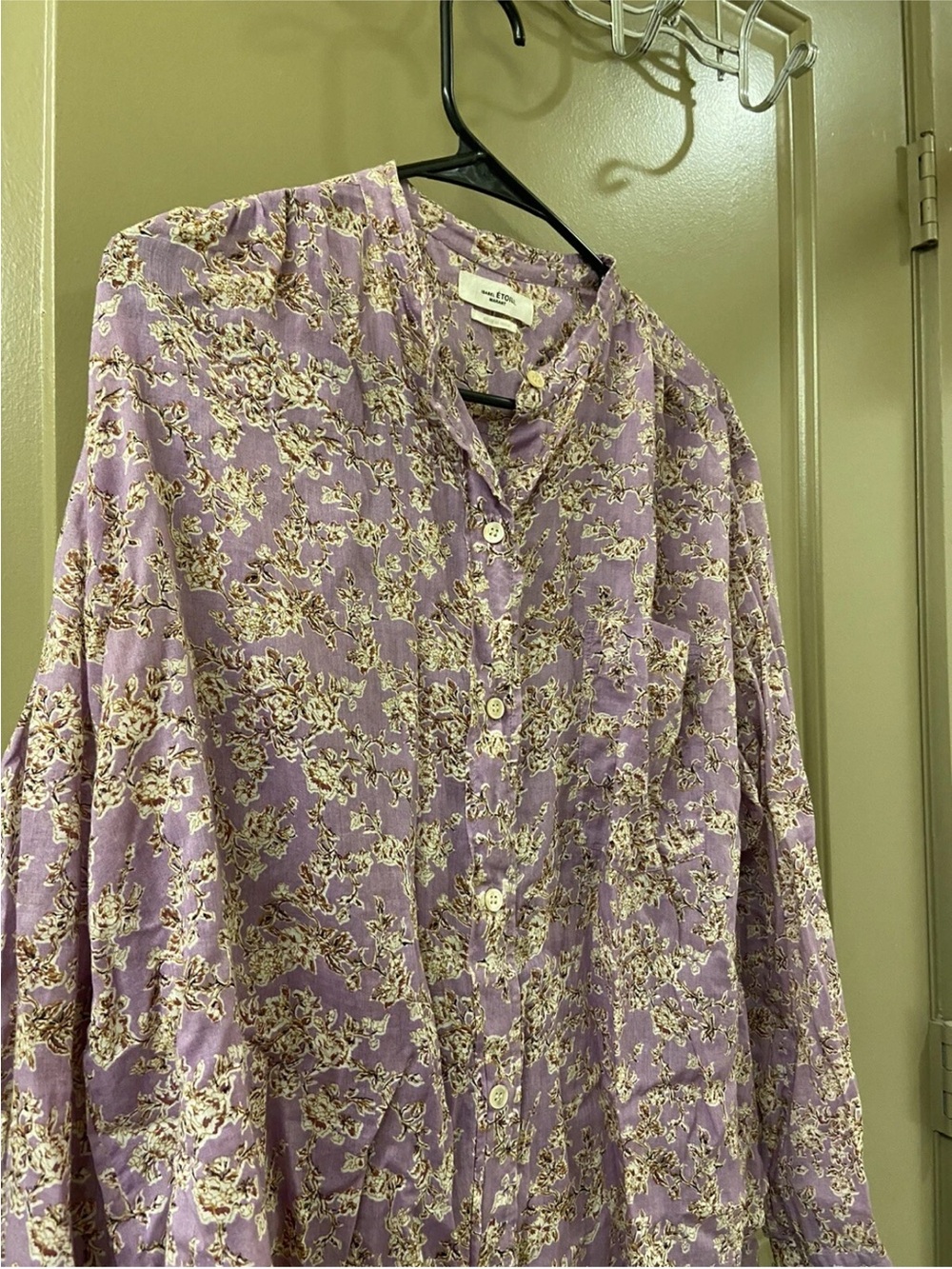 Isabel Marant Lavender Floral Button-Up Blouse - Picture 4 of 8